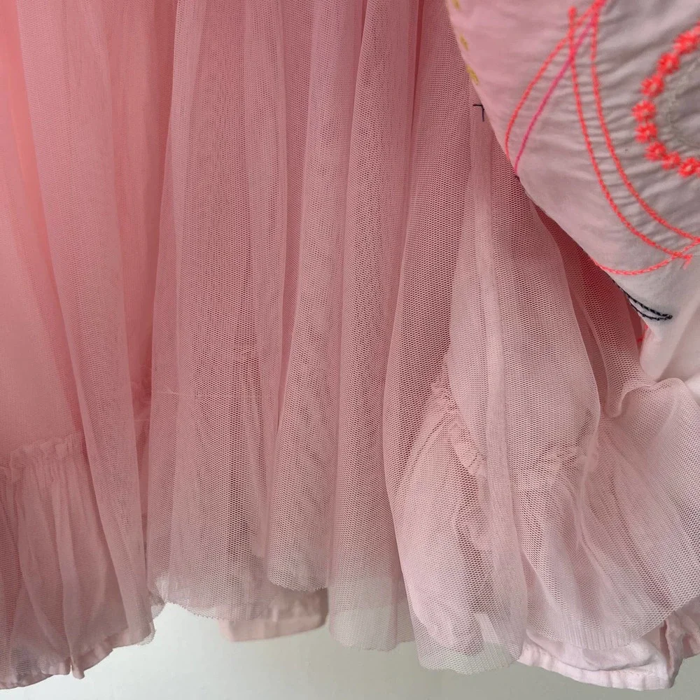 Mini Boden Pink Dress with Colorful Butterfly Design - Picture 11 of 11